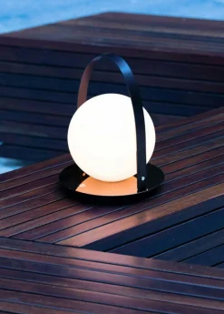 Bola Ljuslykta Portabel, Krom / Tan / Opal