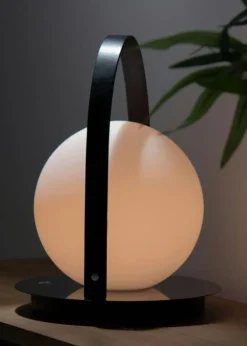 Bola Ljuslykta Portabel, Krom / Tan / Opal