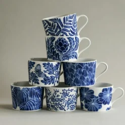 Götefors Porslin Tekoppar|Kaffekoppar-Botanica Artichoke Mugg 24 cl, Blå