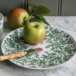 Götefors Porslin Assietter-Botanica Myrten Assiett 21 cm, Grön