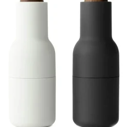 Audo Copenhagen Kryddkvarnar-Bottle Grinder Kryddkvarn 2-pack, Hunting Green / Beige / Valnöt