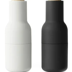 Audo Copenhagen Kryddkvarnar-Bottle Grinder Kryddkvarn 2-pack, Hunting Green / Beige / Valnöt