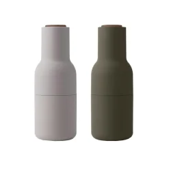 Audo Copenhagen Kryddkvarnar-Bottle Grinder Kryddkvarn 2-pack, Hunting Green / Beige / Valnöt