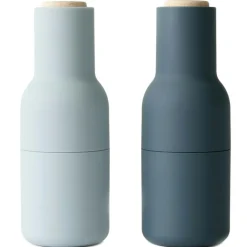 Audo Copenhagen Kryddkvarnar-Bottle Grinder Kryddkvarn 2-pack, Hunting Green / Beige / Valnöt