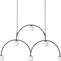 Bounce 169 Taklampa, Svart/Opalglas