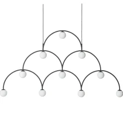 Bounce 169 Taklampa, Svart/Opalglas