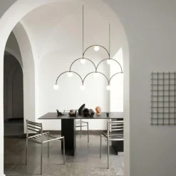 Bounce 169 Taklampa, Svart/Opalglas