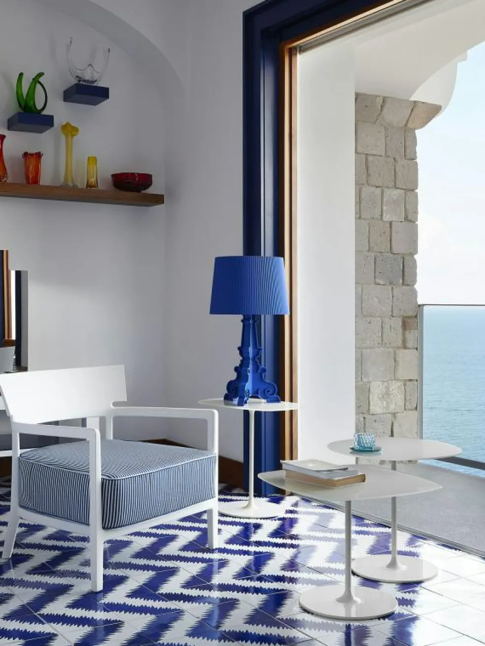 Bourgie Bordslampa, Matt Blå