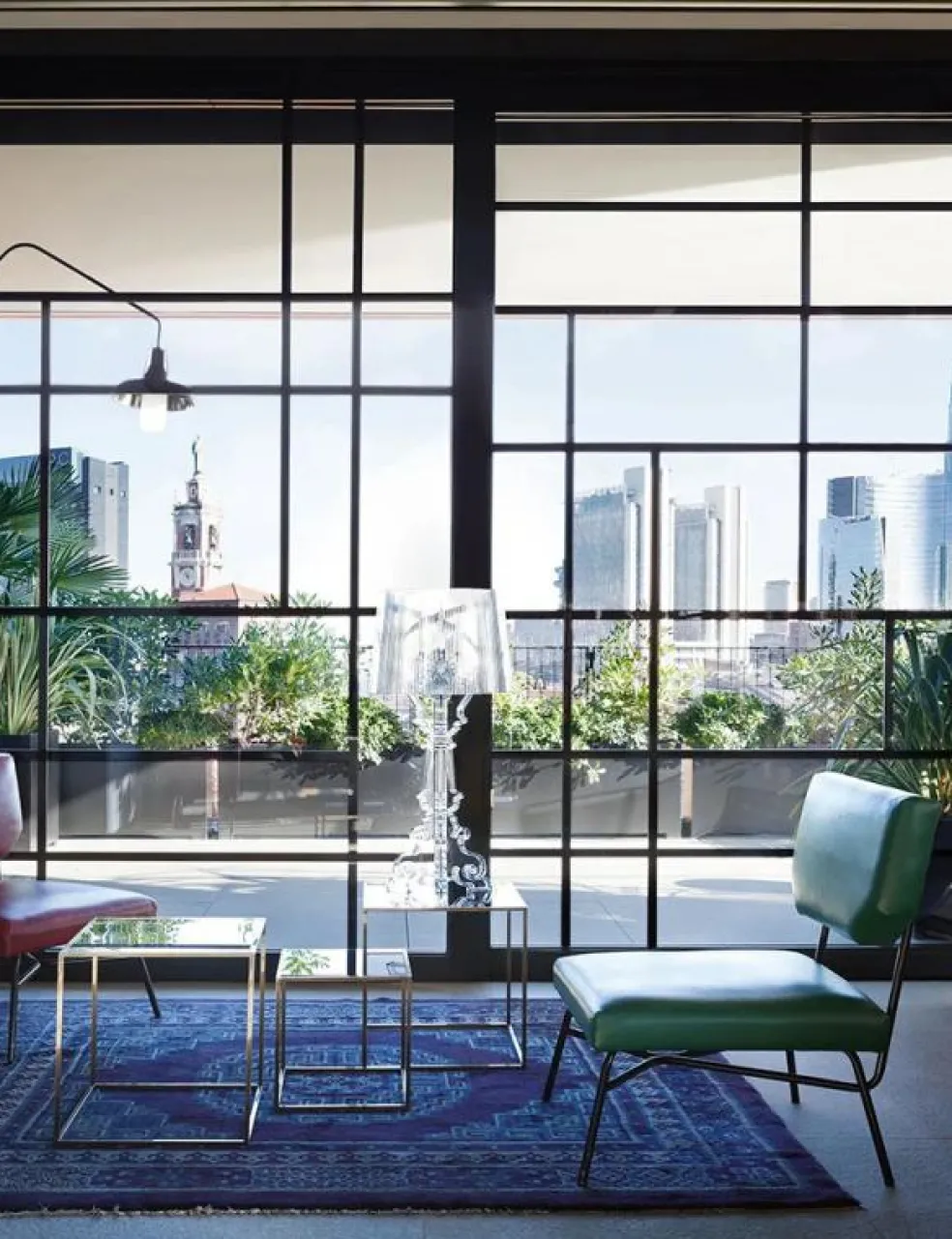 Bourgie Bordslampa, Matt Blå