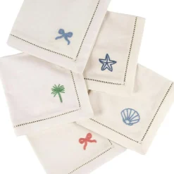 Bow Bomullsservett 45x45 cm, Rosa