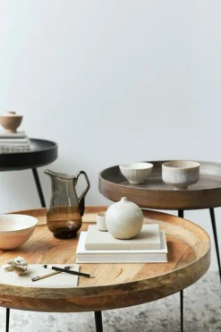 Bowl Soffbord Naturlackerat Mangoträ, 46 cm