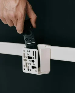 Pedestal Tv-Bänkar & Mediabänkar-Box Fäste Till Fjärrkontroll, Pearl