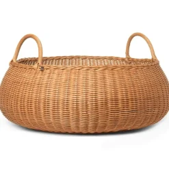 Barn Ferm Living Korgar|Leksaksförvaring-Braided Korg Låg Ø60 cm, Rotting
