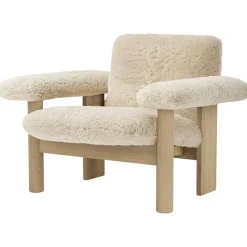 Audo Copenhagen Fåtöljer-Brasilia Fåtölj Låg Rygg, Ek / Sheepskin Nature