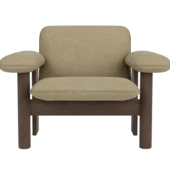 Brasilia Fåtölj Låg Rygg, Mörkbetsad Ek / Sheepskin Nature