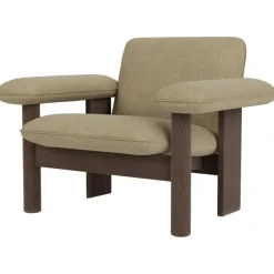 Brasilia Fåtölj Låg Rygg, Mörkbetsad Ek / Sheepskin Nature