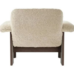 Brasilia Fåtölj Låg Rygg, Mörkbetsad Ek / Sheepskin Nature