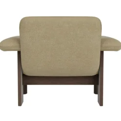 Brasilia Fåtölj Låg Rygg, Mörkbetsad Ek / Sheepskin Nature