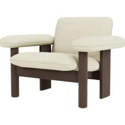 Brasilia Fåtölj Låg Rygg, Mörkbetsad Ek / Sheepskin Nature