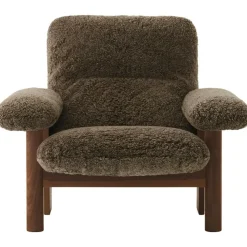 Audo Copenhagen Fotpallar|Fåtöljer-Brasilia Fåtölj Med Ottoman Mörkbetsad Ek, Root