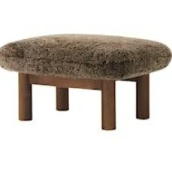 Audo Copenhagen Fotpallar|Fåtöljer-Brasilia Fåtölj Med Ottoman Mörkbetsad Ek, Root