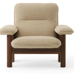 Audo Copenhagen Fotpallar|Fåtöljer-Brasilia Fåtölj Med Ottoman Mörkbetsad Ek, Root