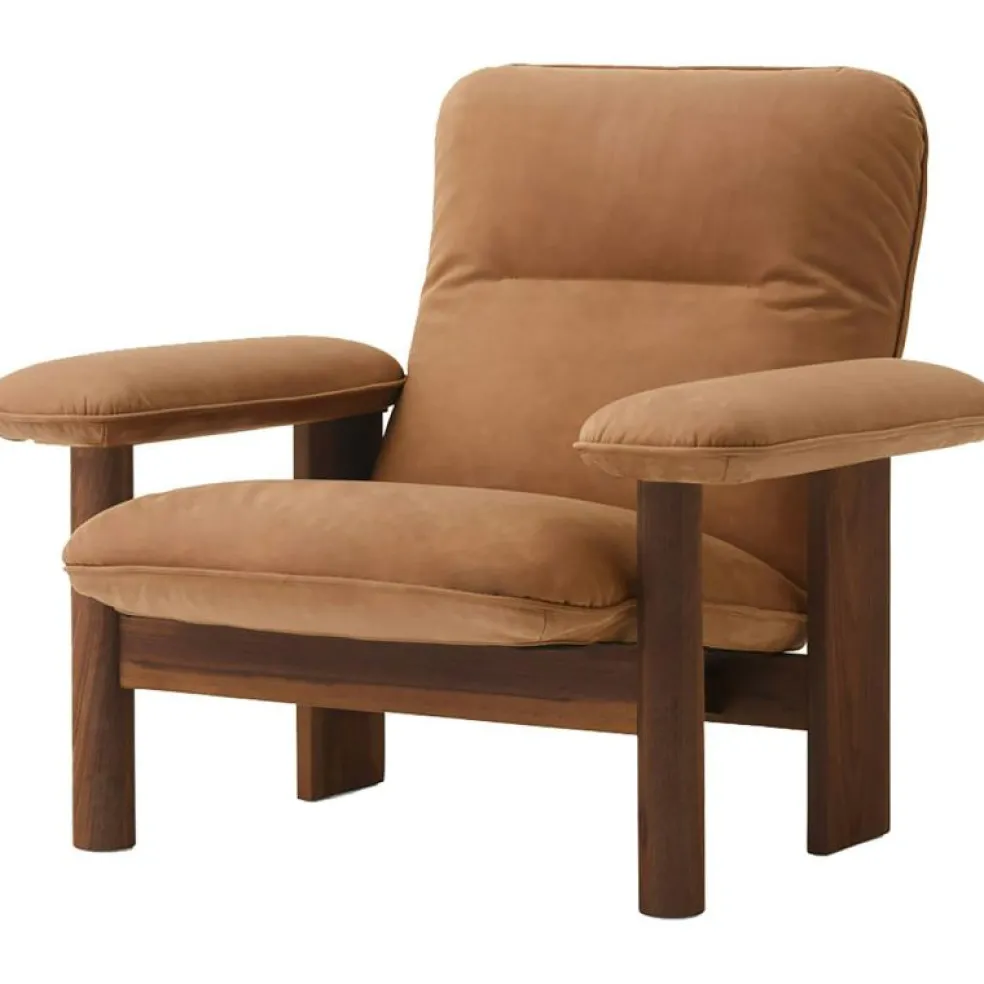 Brasilia Fåtölj Med Ottoman Walnut, Root