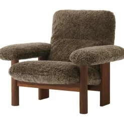 Brasilia Fåtölj Med Ottoman Walnut, Root