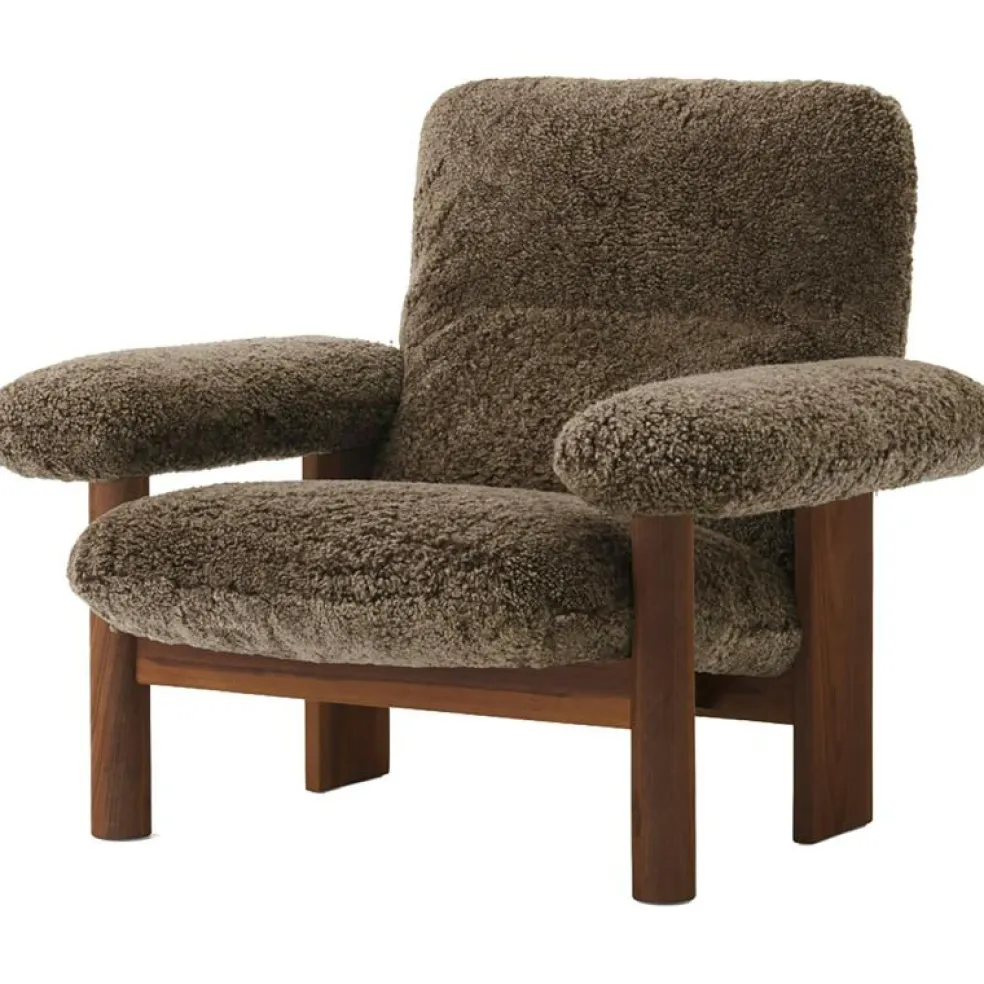 Brasilia Fåtölj Med Ottoman Walnut, Root