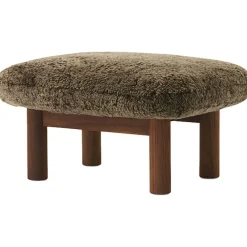 Brasilia Fåtölj Med Ottoman Walnut, Root