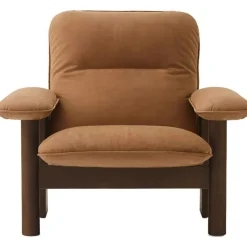 Brasilia Fåtölj Med Ottoman Walnut, Root