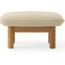 Audo Copenhagen Fotpallar|Fåtöljer-Brasilia Fåtölj Med Ottoman Naturlig Ek, Sheepskin Nature