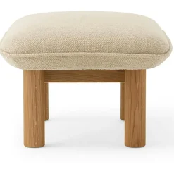 Audo Copenhagen Fotpallar|Fåtöljer-Brasilia Fåtölj Med Ottoman Naturlig Ek, Sheepskin Nature