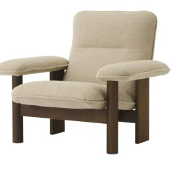 Brasilia Fåtölj, Mörkbetsad Ek / Fårskinn Root