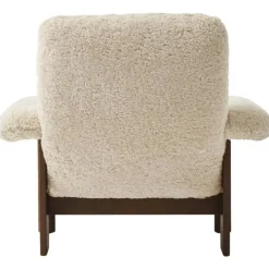 Brasilia Fåtölj, Mörkbetsad Ek / Fårskinn Root