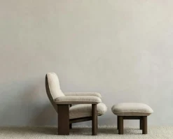 Brasilia Ottoman Mörkbetsad Ek, Sheepskin Nature