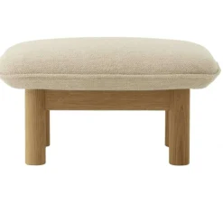 Audo Copenhagen Fotpallar-Brasilia Ottoman Naturlig Ek, Fårskinn Sahara