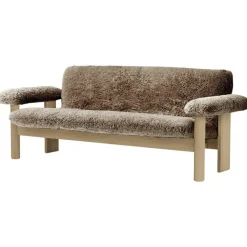 Brasilia 2-Sitssoffa, Ek / Sheepskin Nature