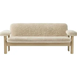 Brasilia 2-Sitssoffa, Ek / Sheepskin Nature