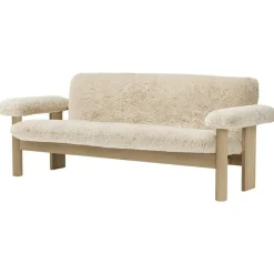 Brasilia 2-Sitssoffa, Ek / Sheepskin Nature