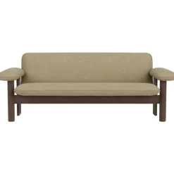 Audo Copenhagen 2-Sitssoffor-Brasilia 2-Sitssoffa, Mörkbetsad Ek / Sheepskin Nature