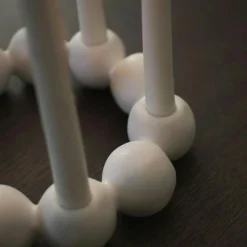 DBKD Ljusstakar-BRIGHT CANDLE round beige Ljusstake Ø27 cm Vit