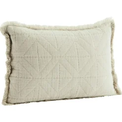 Broderat Kuddfodral 30x45 cm, Off-white