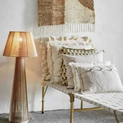 Broderat Kuddfodral 30x45 cm, Off-white