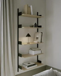 Brolly Bordslampa Portabel, Steel Black