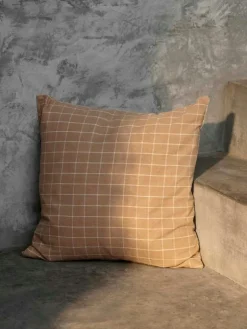 Ferm Living Prydnadskuddar & Fodral-Brown Prydnadskudde, Check, 50x50 cm