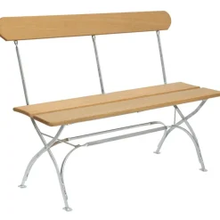 Grythyttan stålmöbler Bänkar & Trädgårdsbänkar-Bryggerisoffa, Vitlackad Ek / Varmförzinkat Stål