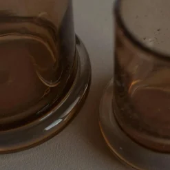 Bubble Ljuslykta Ø10 cm, Brun