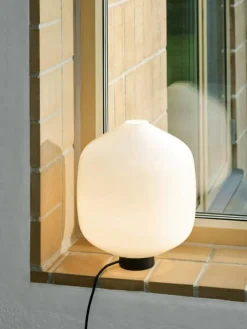 Buoy Glass Bordslampa Vit / Soft Black 20 cm