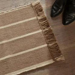 Calm Kelim Dörrmatta 50x70 cm Off-white / Kaffe